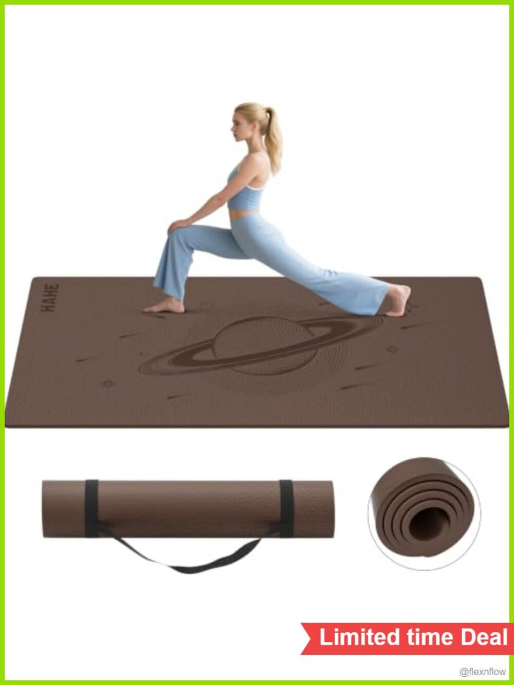 Extra Wide Thick Yoga Mat 72x40 Non-Slip POE Exercise Mat